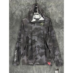 Howitzer Victory LS Hood‎ Mens 2XL Black Camo Tactical Performance Hoodie CV6456